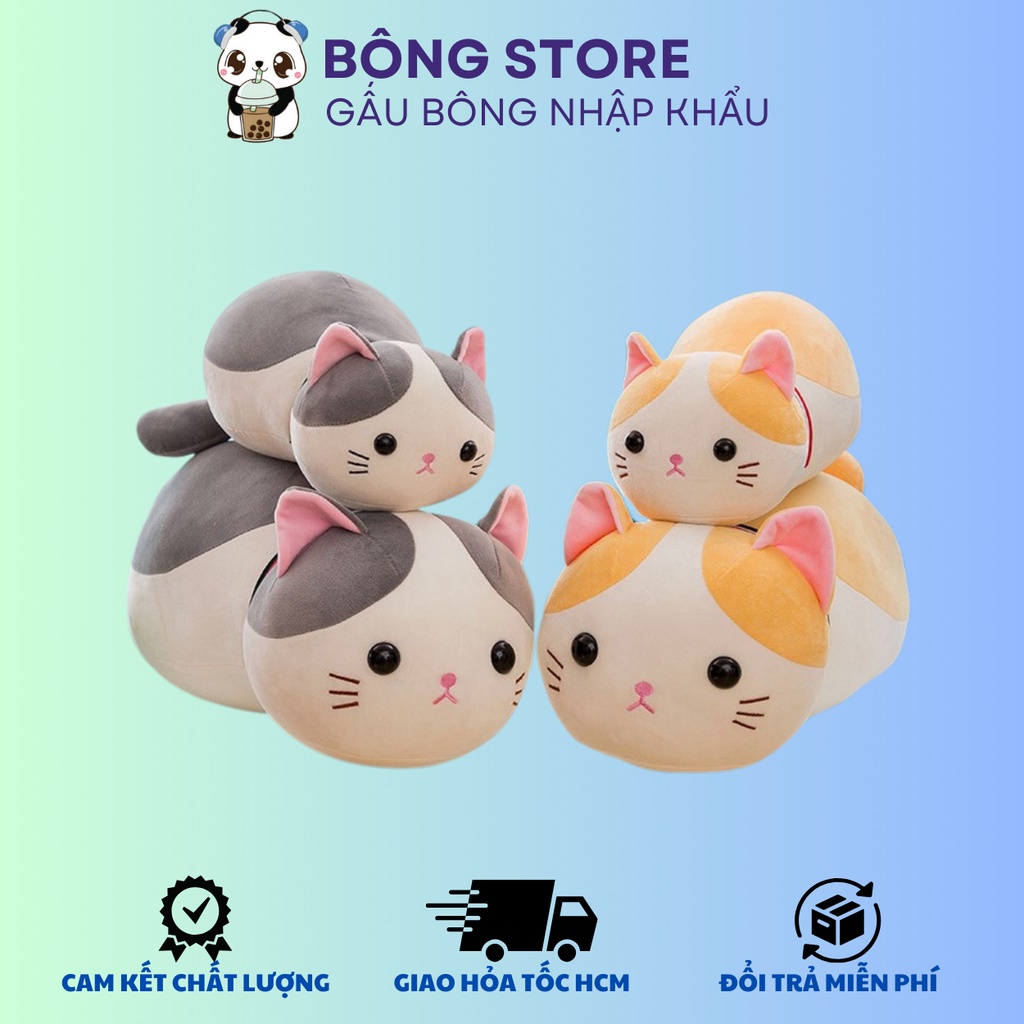 Gấu bông Mèo Ú, Mèo lười cực dễ thương - Gấu bông con Mèo may mắn - Thú nhồi bông nhập khẩu - Gấu bông giá rẻ