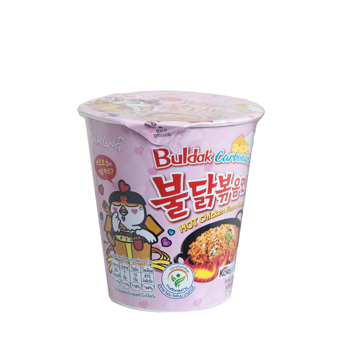 Samyang Hot Chicken Ramen Carbonara Flavor Cup 80G. ราคา 48 บาท*ส่งฟรี