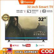 Expose 32" Smart TV with Bracket, Android TV, Netflix