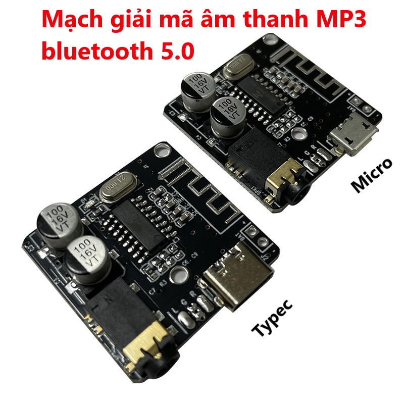  Mini Bluetooth 5.0 Bo mạch MP3 Bộ thu âm thanh Máy nghe nhạc MP3 Lossless Mô-đun giải mã Âm thanh Stereo Không dây 