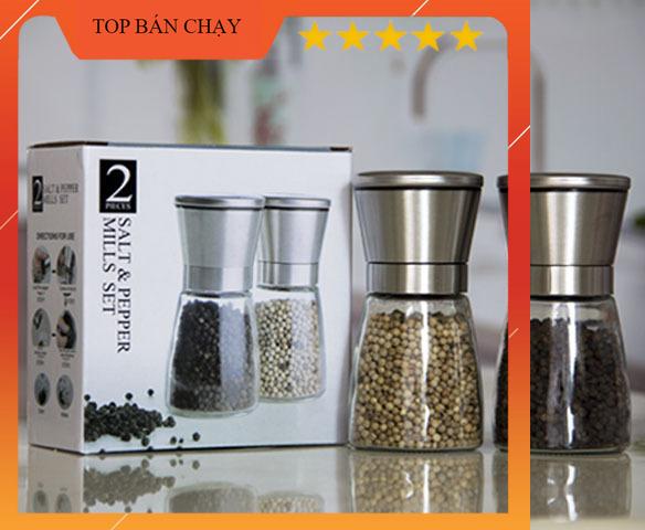 Dụng cụ đựng và xay tiện dụng, xay hạt tiêu, Xay muối, chất liệu Inox 304