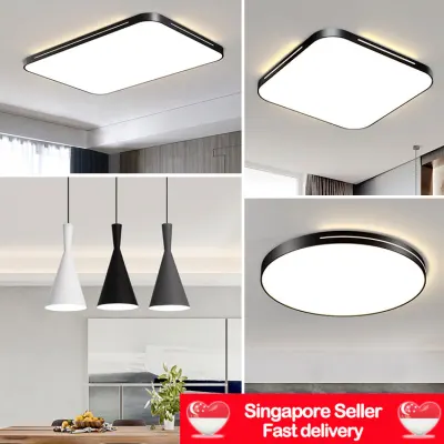 Slim Round Square Rectangle LED Ceiling Light Minimalist Modern Stylish Design Chandelier Lights