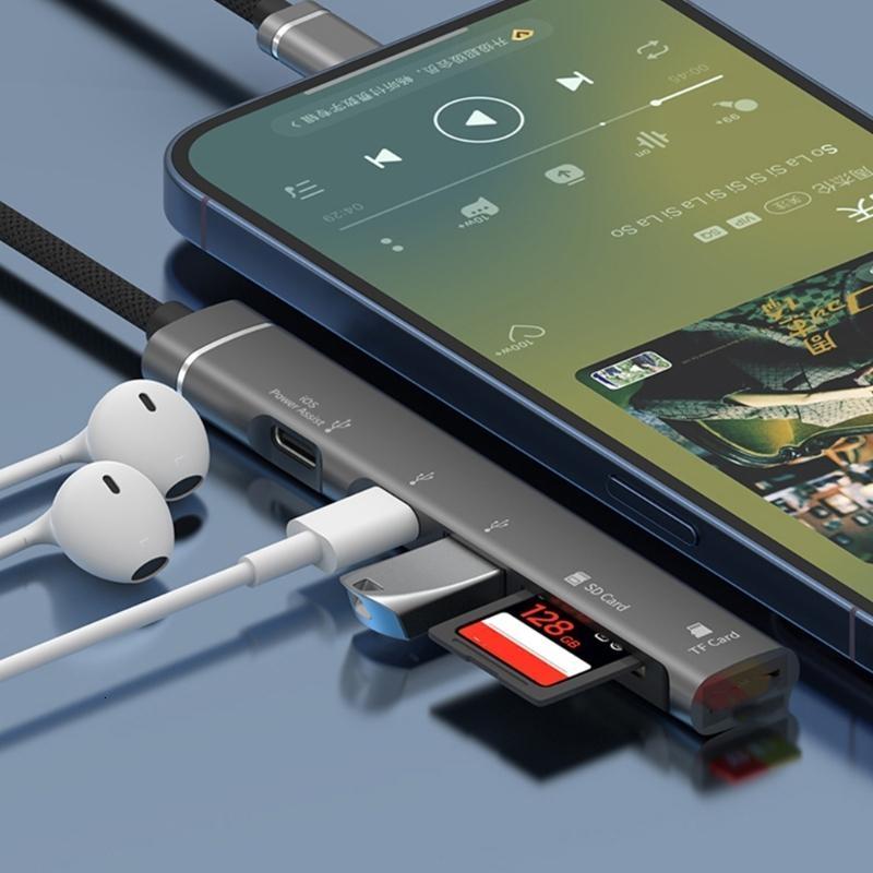 USB bằng nhôm C và USB một adapter tfsd đọc nhanh sạc OTG hỗ trợ cho các thiết bị