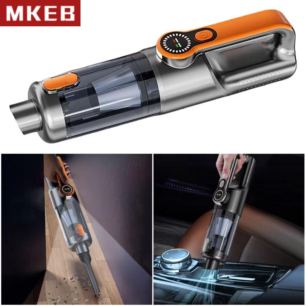 MKEB MALL Lực hút lớn Máy hút bụi ô tô Công suất cao Không dây Máy hút bụi di động Nhỏ gọn Đèn LED Máy hút bụi cầm tay mini Xe cộ