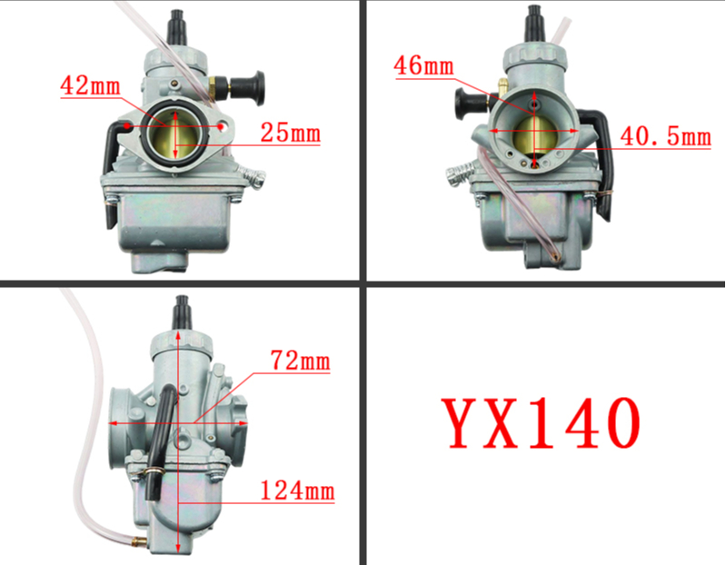 Bộ chế hòa khí phù hợp cho Lifan yx140 150 160 YX 140cc 150cc 160cc z155 Pit ATV Dirt Bike 110cc 125