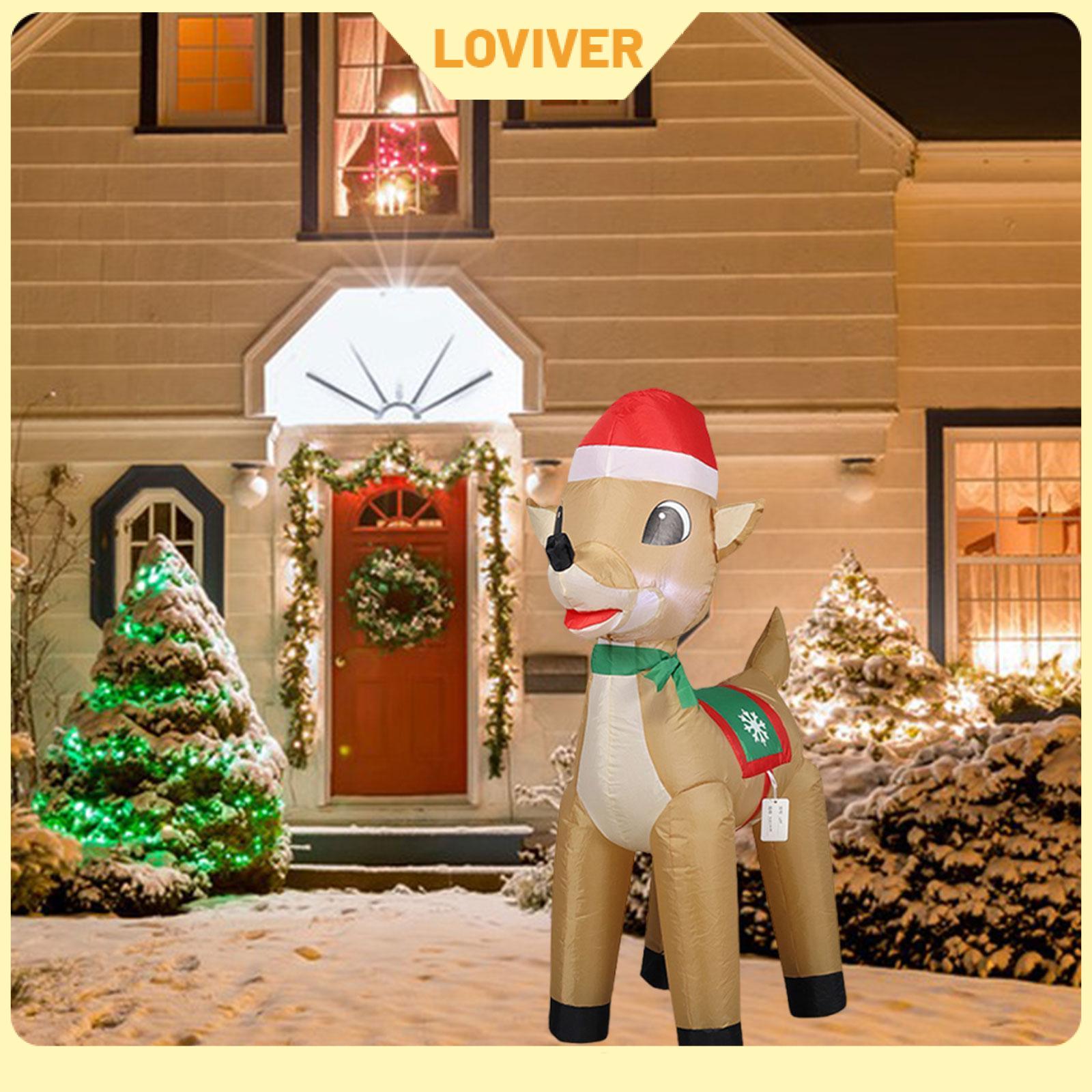 Christmas Inflatable Reindeer Decor Inflatable Figures Cute with Light Ornament Xmas Decoration for Home Outdoor Courtyard Party ราคา 2,699 บาท*ส่งฟรี