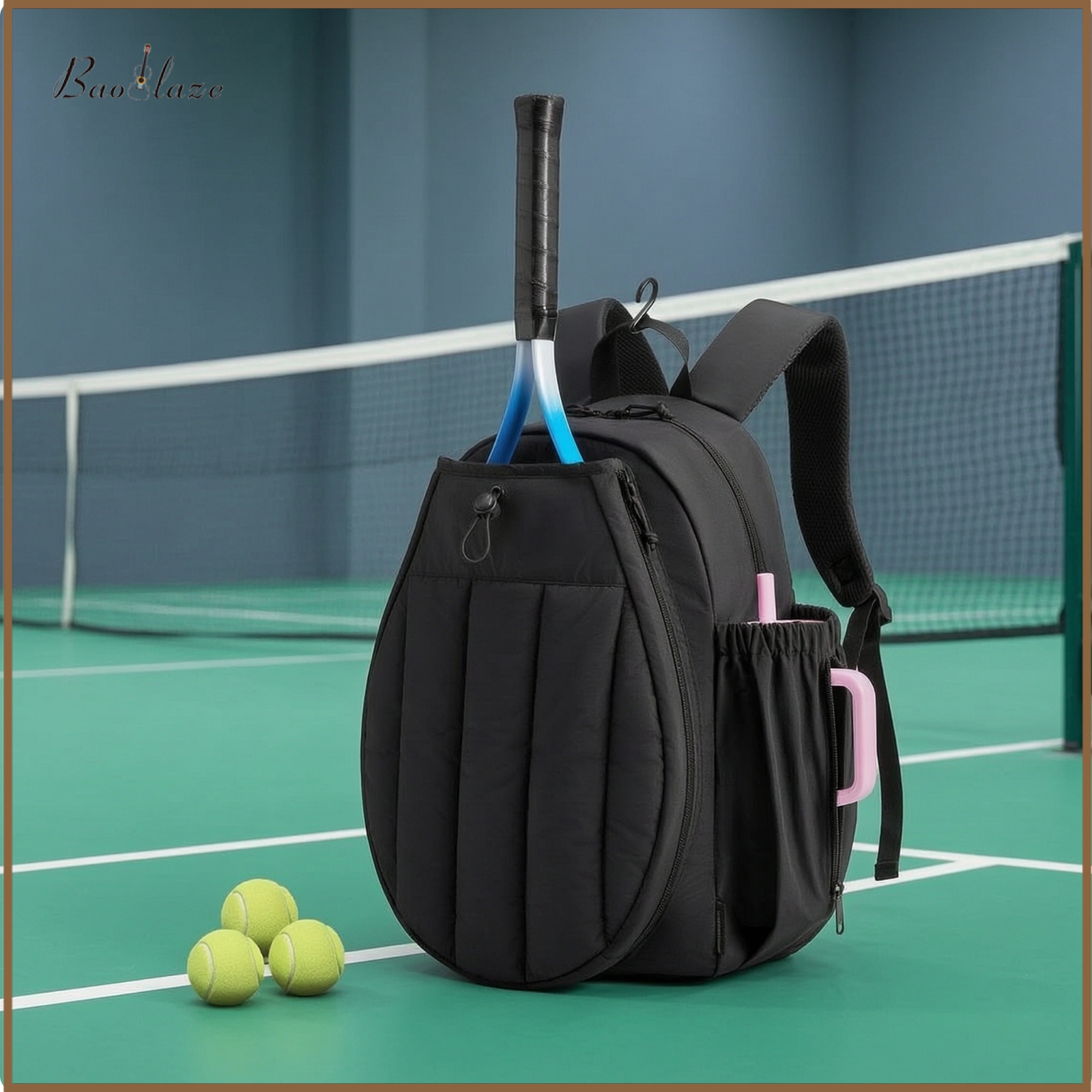 Baoblaze Quilted Tennis Backpack Padded Racket Backpack Organized Sports Bag with Racket Pocket Comfortable for Athletes ราคา 25,156 บาท*ส่งฟรี