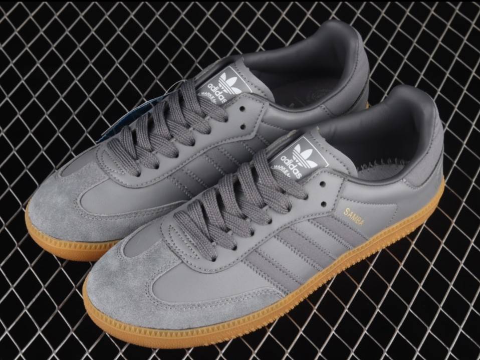 adidas samba grey and white