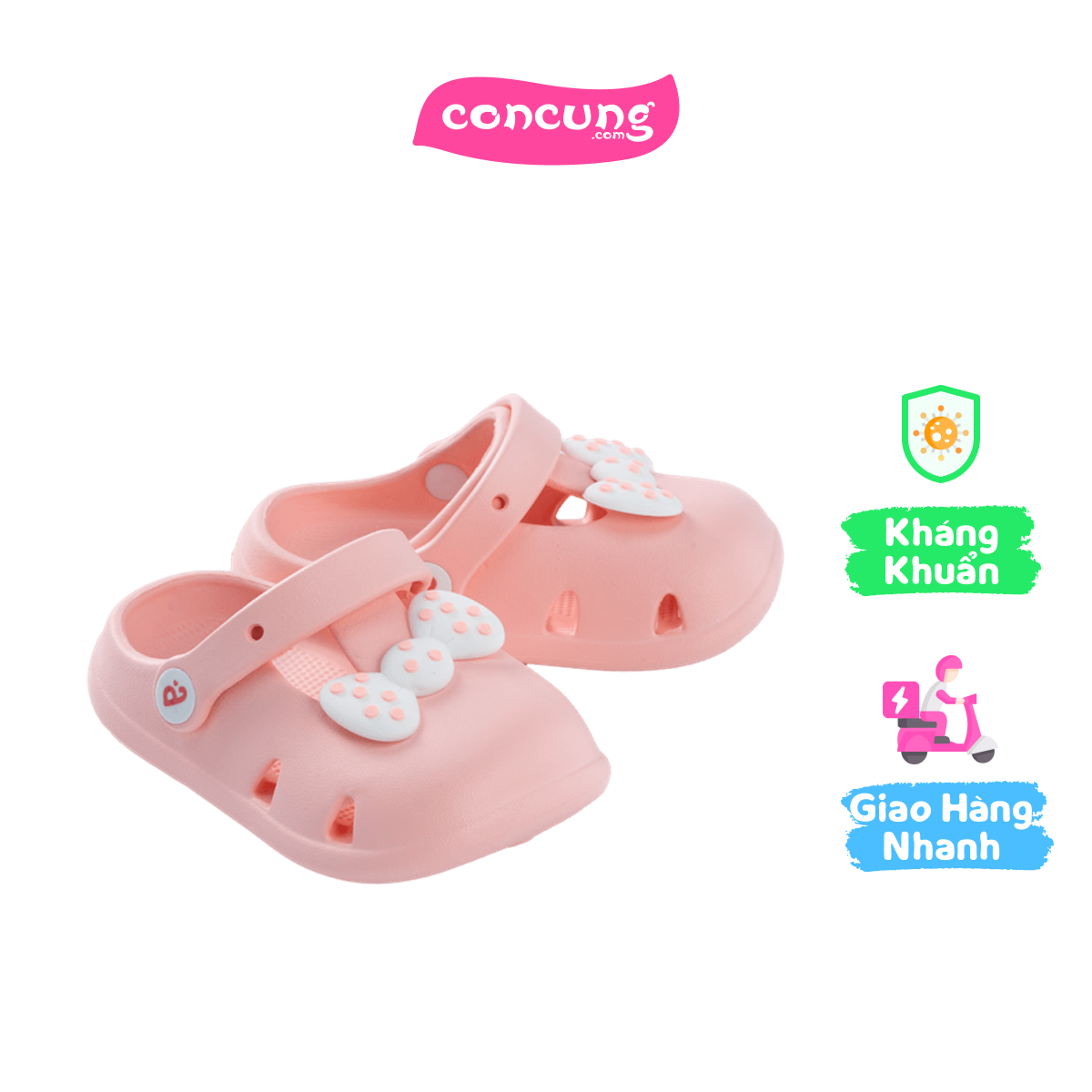 Dép sục bé gái Animo A2506_MN014 (23,Hồng)