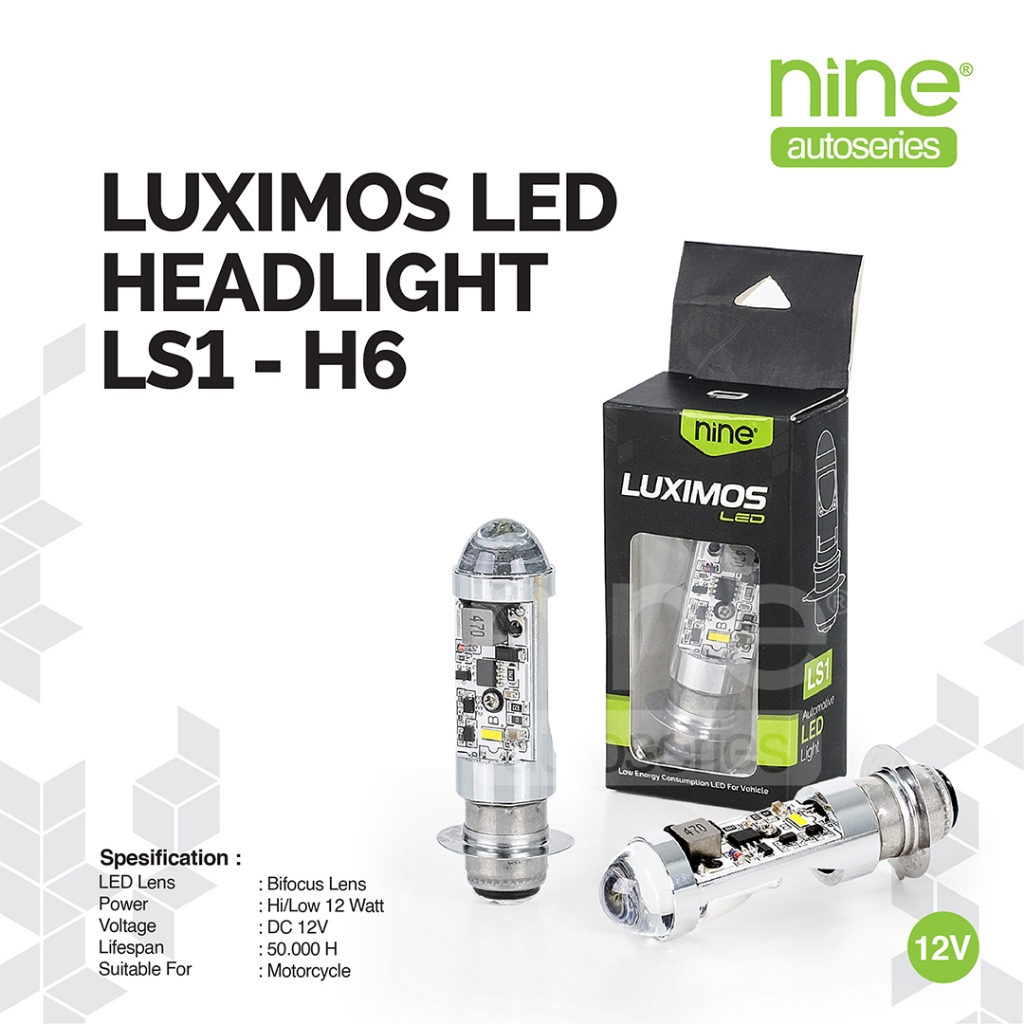 LUXIMOS Lampu Depan Motor Bebek H6 Bifocus Lens Super Terang Led Putih Kuning LS1 - NINE AUTOSERIES Harga 52,900 rupiah*Gratis Ongkir