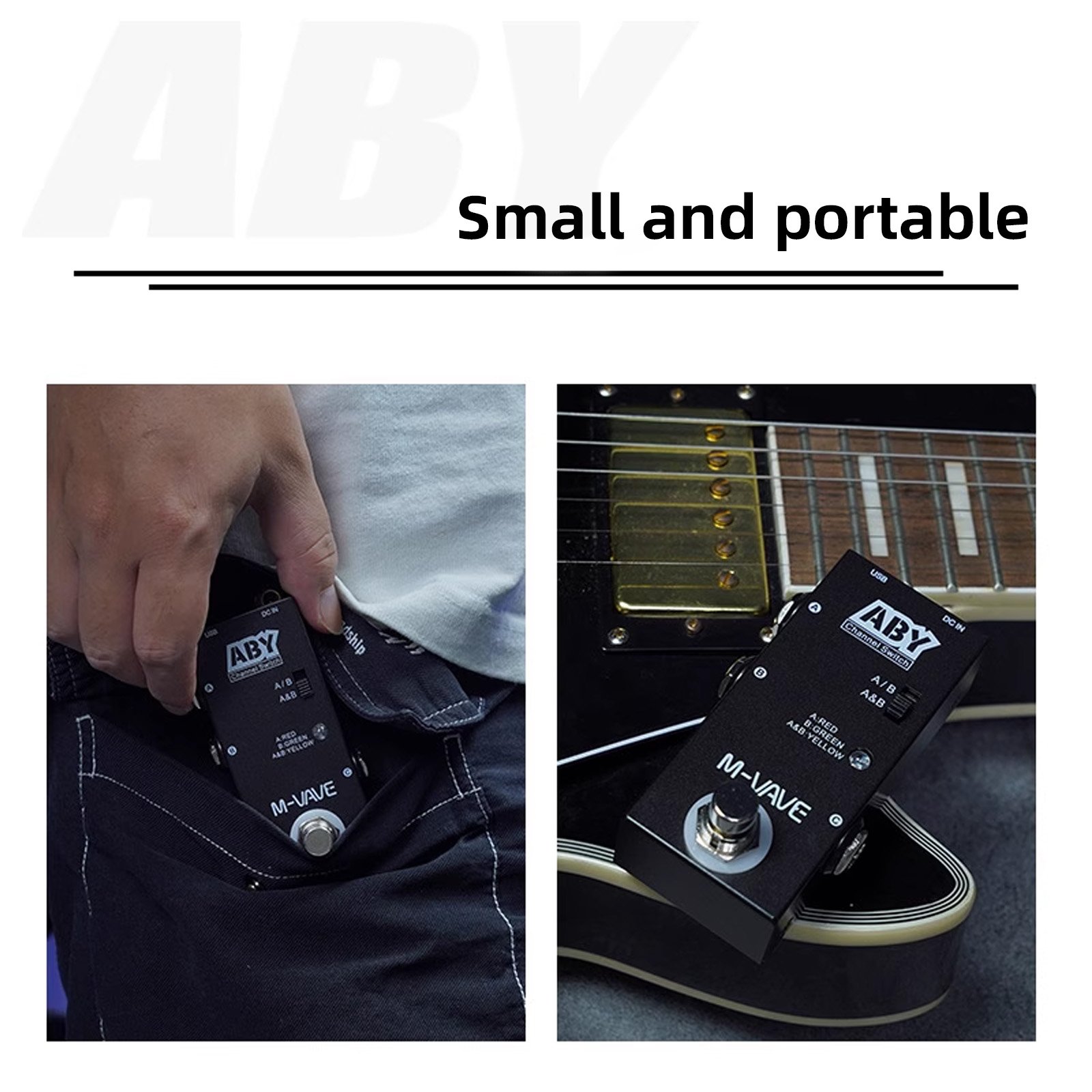 M-VAVE ABY Dòng Nút Chọn AB Công Tắc Mini Guitar Effect Pedal True Bypass Guitar Bass Pedal AB Box - ABY Channel Switch