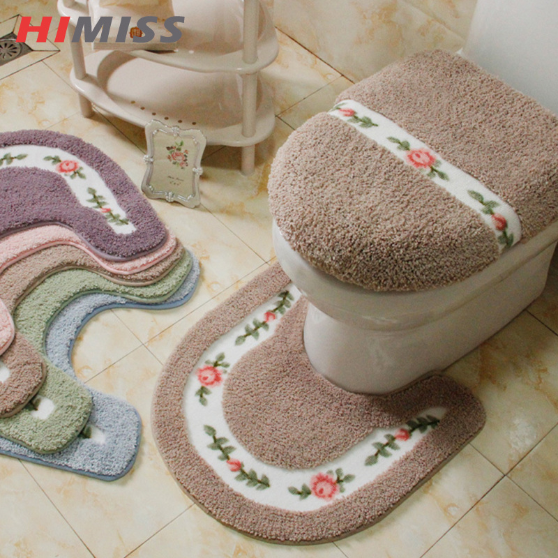 HIMISS Pastorable Style Non-slip Water Absorption U Shaped Toilet Rug ราคา 522 บาท*ส่งฟรี