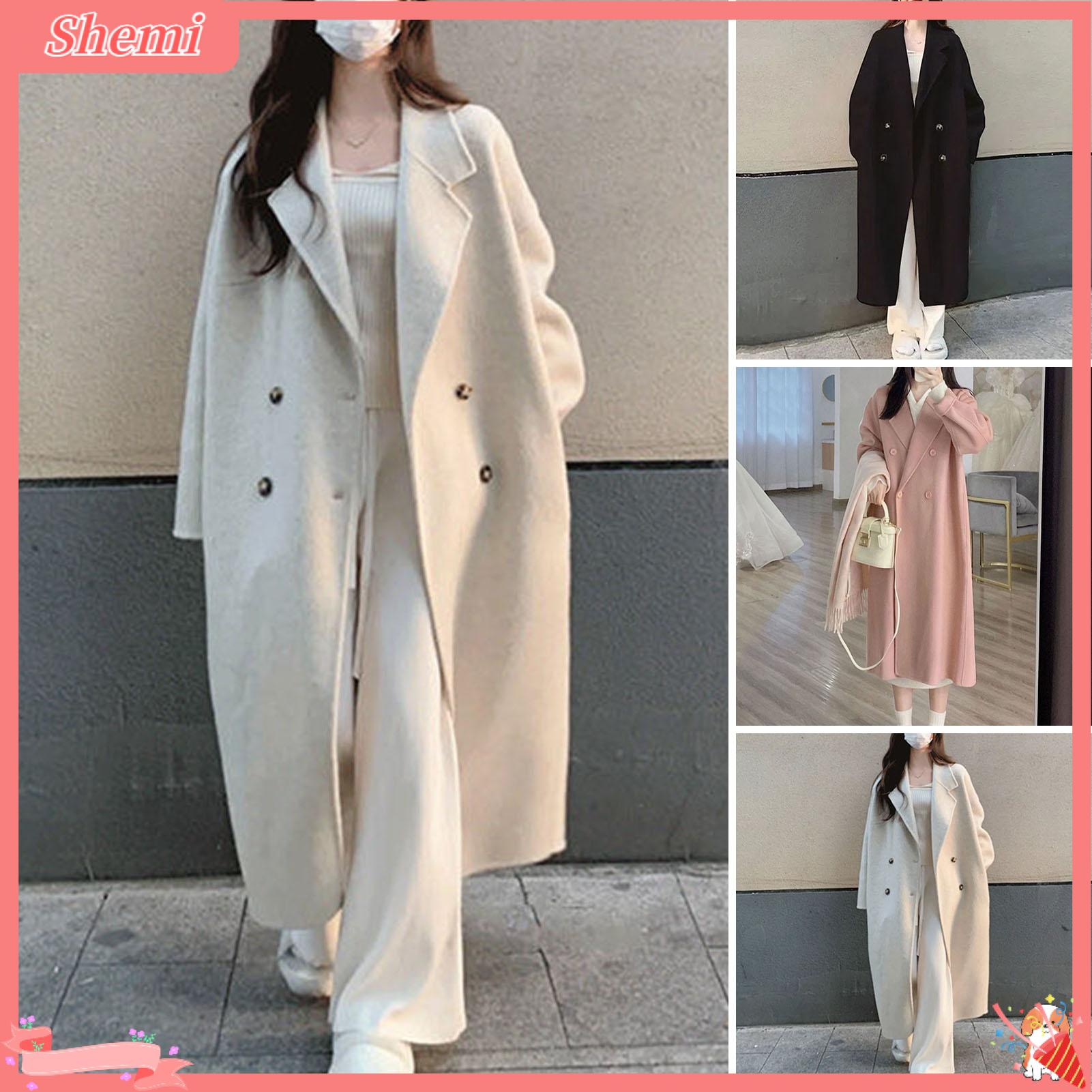 Shemi phụ nữ áo khoác Jacket rộng nữ mềm áo choàng và ấm áp đôi ngực áo choàng cho phụ nữ hoàn hảo cho mùa thu và mùa đông cho các giao dịch tốt nhất