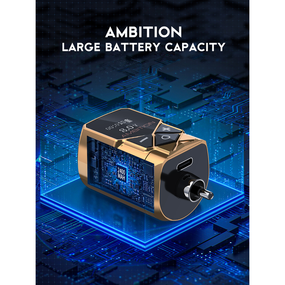 Ambition Gold PInk Kuark Battery 2400mah Large Capacity RCA Battery Sustainable Use 8-10 Hours
