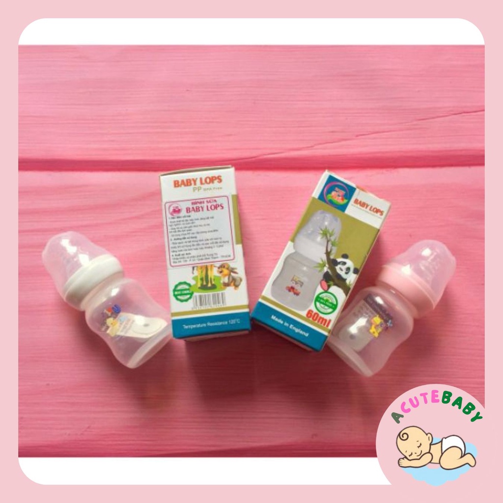 Bình Sữa size sơ sinh 60ml Baby Lops