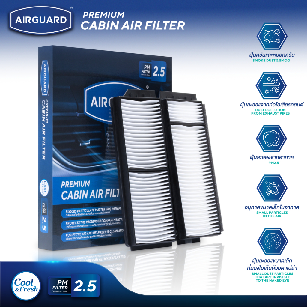 Mazda 3 (Bk) 2005-2010 Car Air Filter Airguard [Pm2.5] ราคา 249 บาท*ส่งฟรี