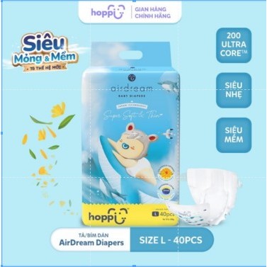 1 Thùng 4 Bịch Bỉm Singapore Cao Cấp Hoppi Airdream Siêu Mềm Mỏng 2mm - MC792 - 3