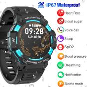 G206 Smartwatch with Blood Glucose & Pressure Monitoring, Waterproof