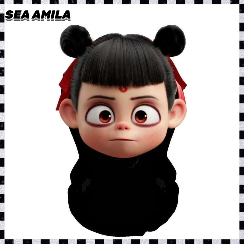 SEA AMILA 3D Printed Anime Face Mask with Cool Character Design, Full Coverage Sun Protection and Breathable Fabric for Outdoor Activities Giá 22,800 Đồng*Miễn phí vận chuyển