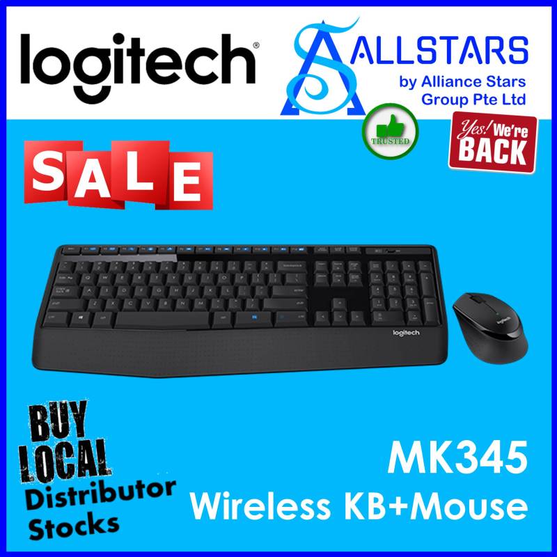 (ALLSTARS : We are Back / Keyboard & Mouse Promo) LOGITECH MK345 Wireless Combo (920-006491)-Warranty 1year W/BANLEONG Singapore
