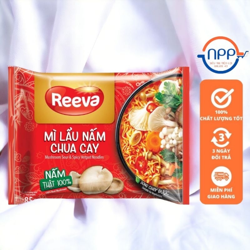 Mì Lẩu Nấm Chua Cay Gói 85g (Chay Mặn đều dùng được)