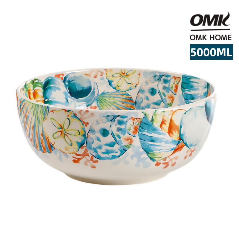 OMK American Ocean Series Ceramic 5000ML Serving Bowls Fruit salad bowl