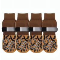 OUTOPEN 4pcs/set Anti-Scratch Anti-Slip Dog Socks Adjustable Waterproof Dog Boots Comfortable reflective Pet Paw Protection Outdoor Indoor