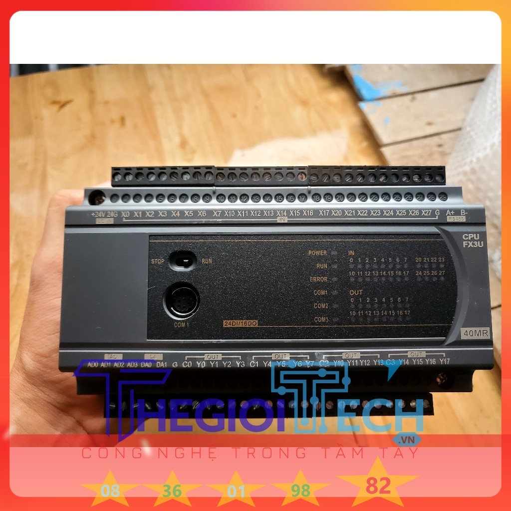 Bộ lập trình PLC LK3U FX3U 14 16 20 24 30 32MT 32MR 48 64 MT MR MRT AD 2DA phát xung 4/8 TRỤC RTC Modbus RTU RS485 ADPRW - FX3U-40MR RS232 DVP