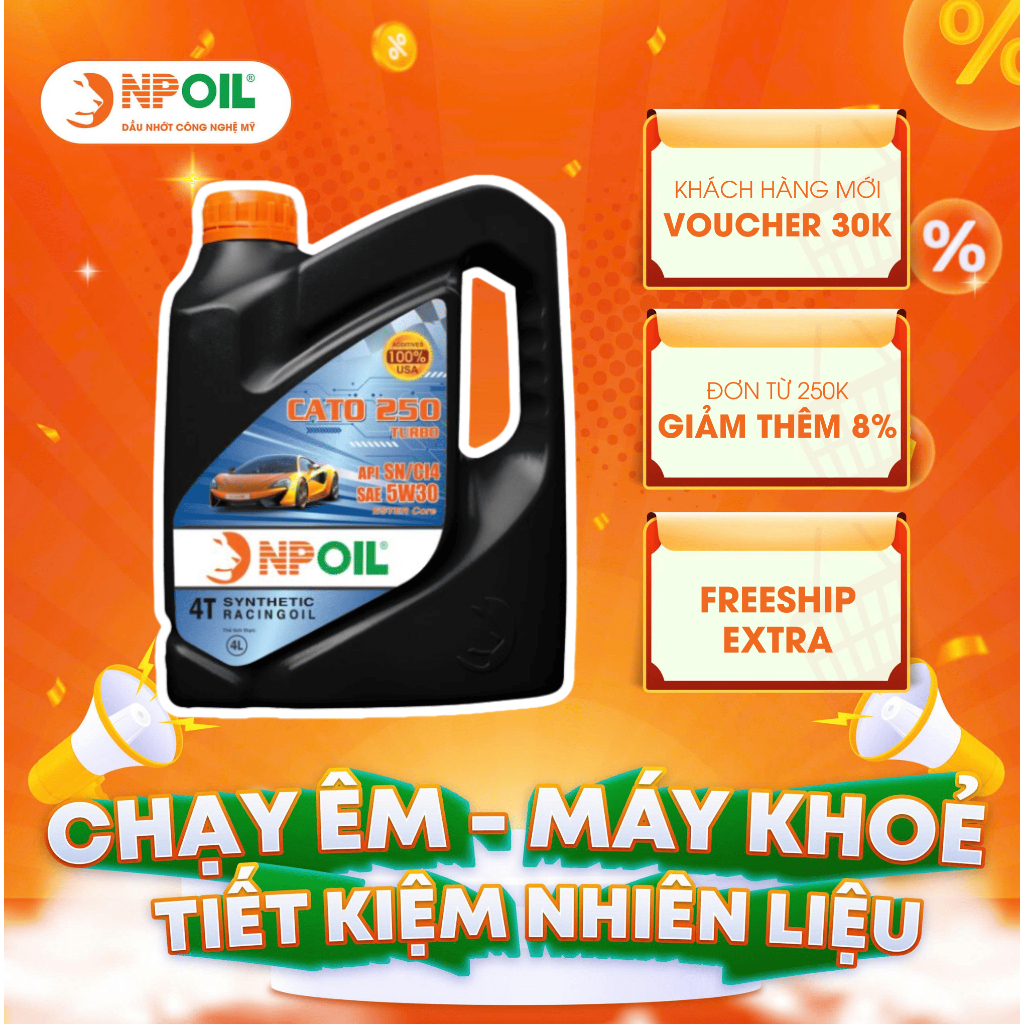 Dầu động cơ ô tô cao cấp CATO 250 API SN/CI, SAE 5W40/5W30