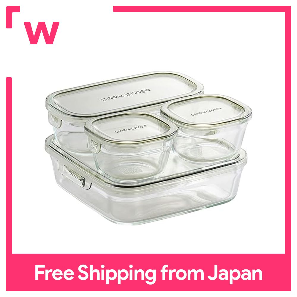 iwaki Heat Resistant Glass Storage Container Olive Green System Set Mini Pack & Range PC-PRN4G42 ราคา 2,693 บาท*ส่งฟรี