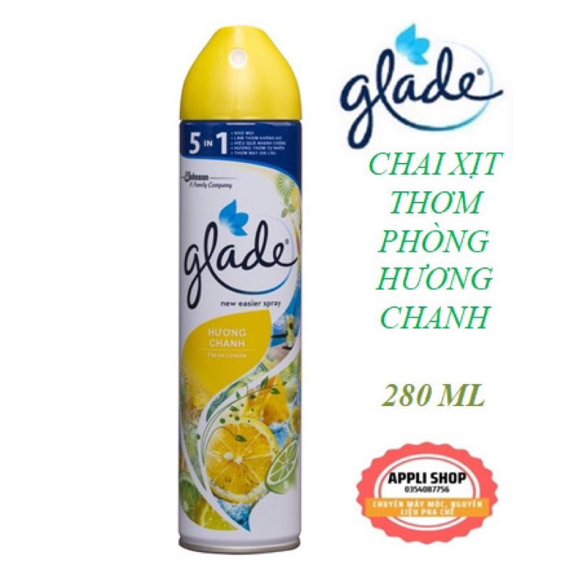 GLADE Bình Xịt Thơm Phòng 280ml:Hương Lavender chanh hoa hồngBiểnHoa Anh Đào và Lily Hương Trầm - PIPGY SHOP
