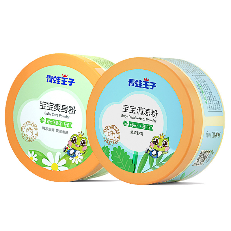 Nhà Sản Xuất Bán Buôn Bột Trẻ Em Hoàng Tử Ếch Sản Phẩm Trẻ Em 140G Bột Trị Rôm Sảy Trẻ Em Bột Trị Rôm Sảy Trẻ Em