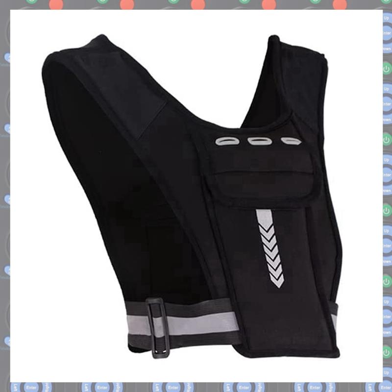 (QCJP) Running Phone Holder Vest Training Reflective Running Vest Adjustable Waistband Sport Jogging Vest