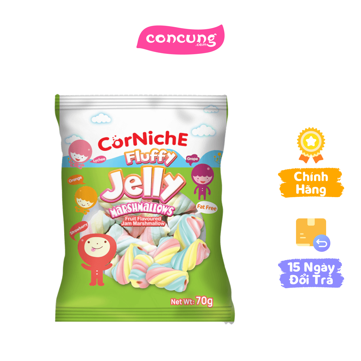 Kẹo Fluffy Jelly Marshmallow 70g