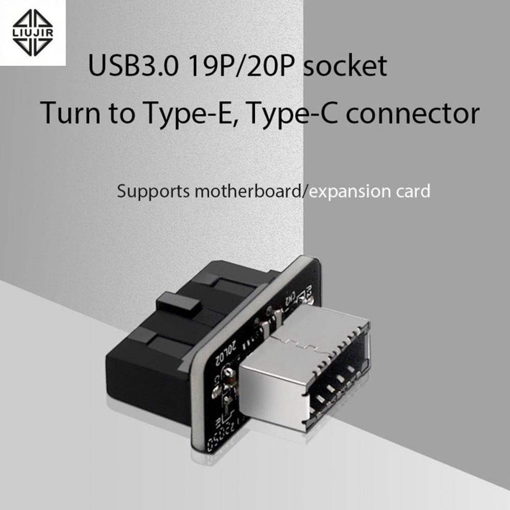 LIUJIR 20pin để 19pin 1PCS USB3.0 IDC Nam để LOẠI E Nữ Kết Nối Bo mạch chủ ABS Loại E Adapter USB 3.0 Nội Bộ Tiêu Đề 20pin để 19pin Chuyển Đổi Với USB 3.1/3.2 Loại C phía trước Giá 59,000 Đồng*Miễn phí vận chuyển