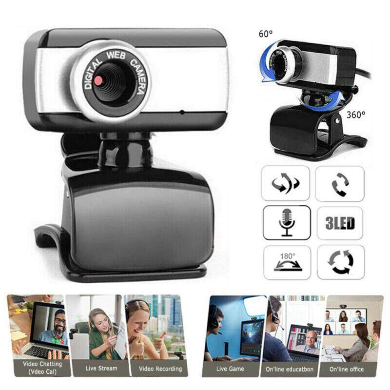 Webcam 480P Có Micrô Lấy Nét Thủ Công Camera Máy Tính USB 2.0 Camera Mini Xoay 360 Độ Cho Máy Vi Tính Máy Tính Xách Tay Máy Tính Để Bàn