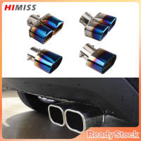 Local delivery Car Exhaust Tip Stainless Steel Exhaust Tail Throat Square Tail Pipe For 2.5-inch Intake Exhaust Systems