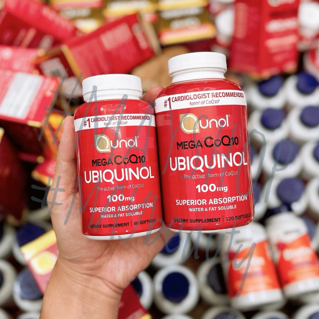 (Có BILL Mỹ) Viên Uống Ubiquinol Qunol Mega CoQ10 Ubiquinol 100mg - bổ sung các chất chống oxy hóa trong chế độ ăn uống - bao gồm CoQ10 - có thể giúp giảm stress oxy hóa và cải thiện khả năng sinh sản ở cả nam và nữ.