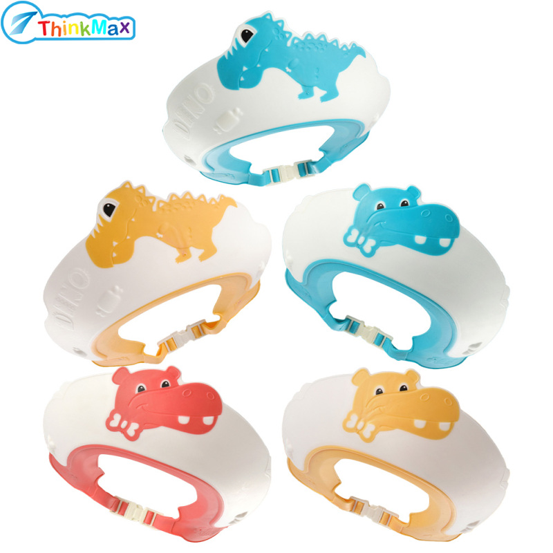 Shower Cap For Kids Adjustable Haircut Hair Washing Bathing Hat Toddler Shower Visor Eye Ear Protector For Infants Toddlers ราคา 78 บาท*ส่งฟรี