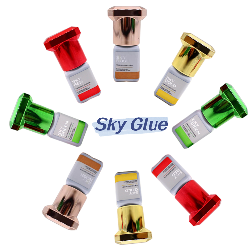 10Pcs New SKY Glue For Eyelash Extensions 5G Individual Korea Sky Glue Series Quick Dry Strong Four Colors Lashes Adhesive