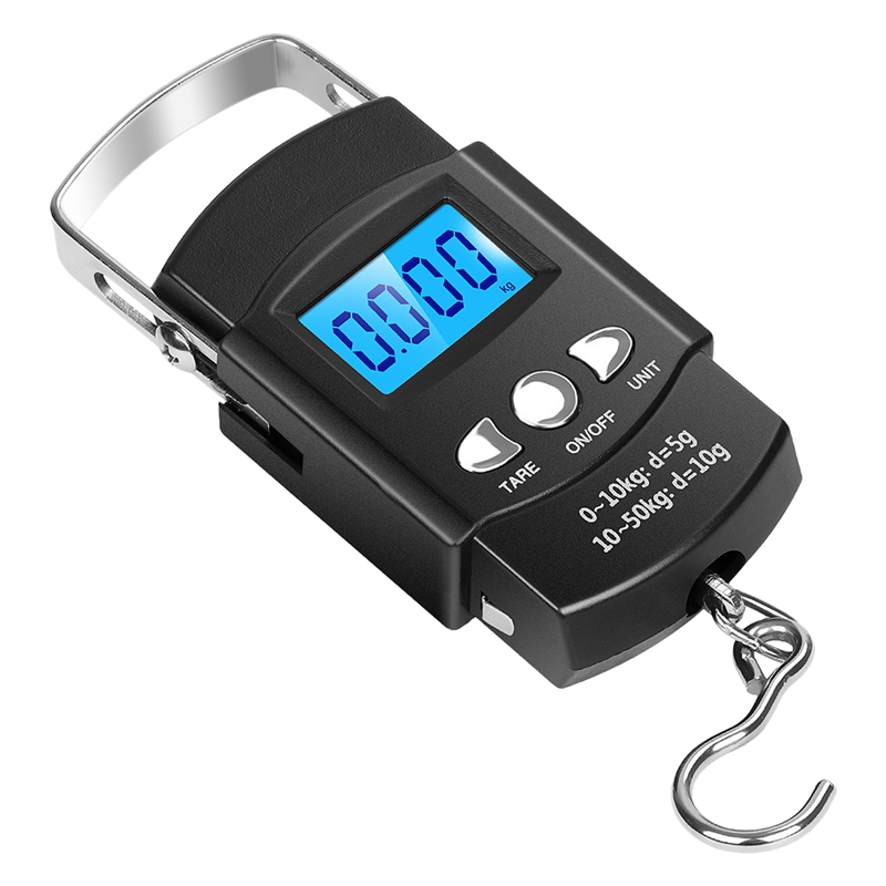 50Kg x 0.01Kg Electronic Digital Handing Mini Pocket Scale 10G Portable Luggage Travel Fishing Scale Kitchen Hook Balance Weighing