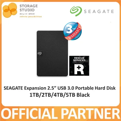 SEAGATE NEW Expansion 2.5inch Portable Drive External HDD Black, 1TB / 2TB / 4TB / 5TB. SEAGATE Singapore 3 Years Warranty **SEAGATE OFFICIAL PARTNER**
