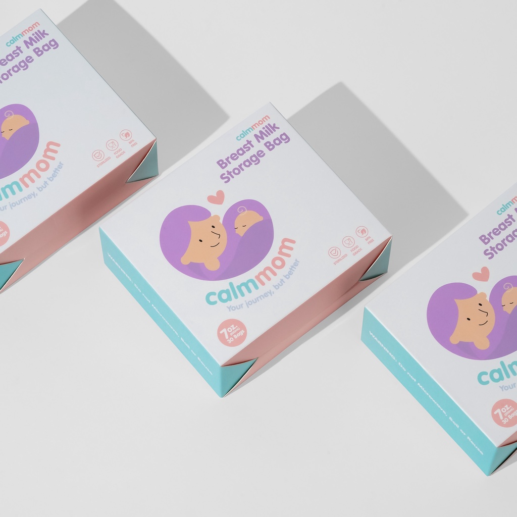 1 BOX (30 bags) CALMMOM Breast Storage Bag with THERMAL SENSOR