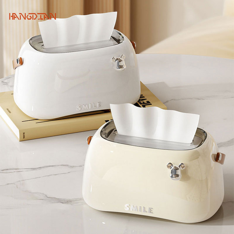 HANGDIAN【Miễn phí vận chuyển】Phòng Tắm mặt khăn hộp lưu trữ, nhà vệ sinh có thể tháo rời phòng khách tiên tiến hộp đựng khăn giấy, kem gió mùa xuân hộp đựng khăn giấy