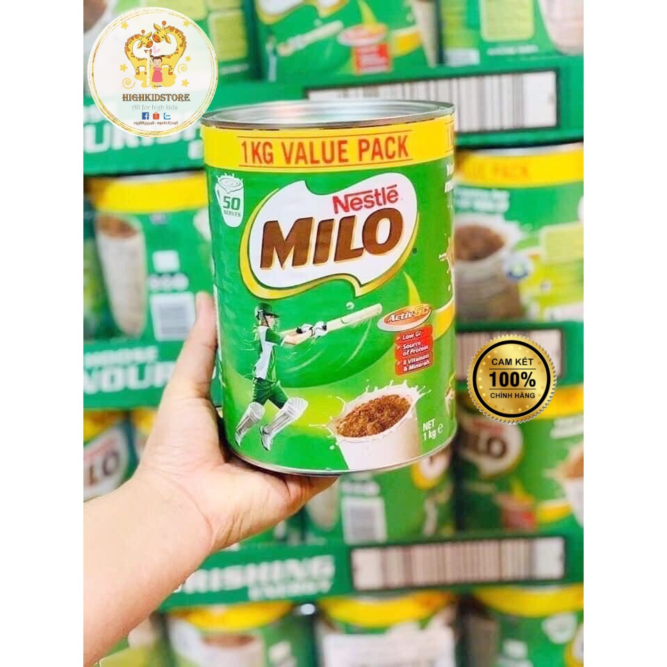 Sữa MILO 1KG NỘI ĐỊA CHUẨN ÚC -  thuộc dòng sản phẩm cao năng lượng, hương vị lại rất dễ uống nên có thể dùng cho cả gia đình, bé từ 2 tuổi trở lên, người già, người vận động thể thao, người mới ốm dậy...