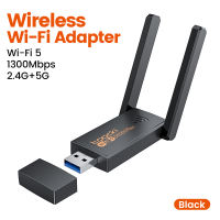Toocki 1300Mbps Wifi 5 Adapter Wireless Free Driver Computer WiFi Receiver 1300Mbps 2.4G 5G USB 3.0 For Desktop PC Wireless Card