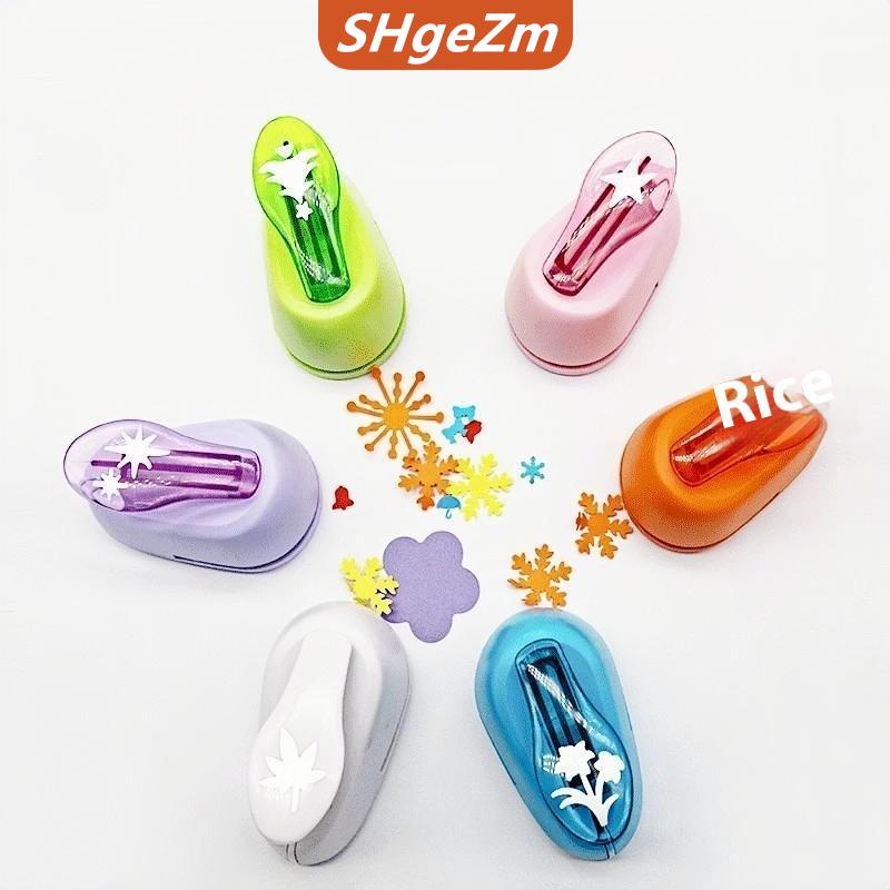 [COD] SHgeZm 1 cái lỗ tròn đục lỗ có răng máy dập tay dập nổi tự làm Câu Đố giấy cắt Công cụ thủ công đục lỗ tem hình máy dập nổi