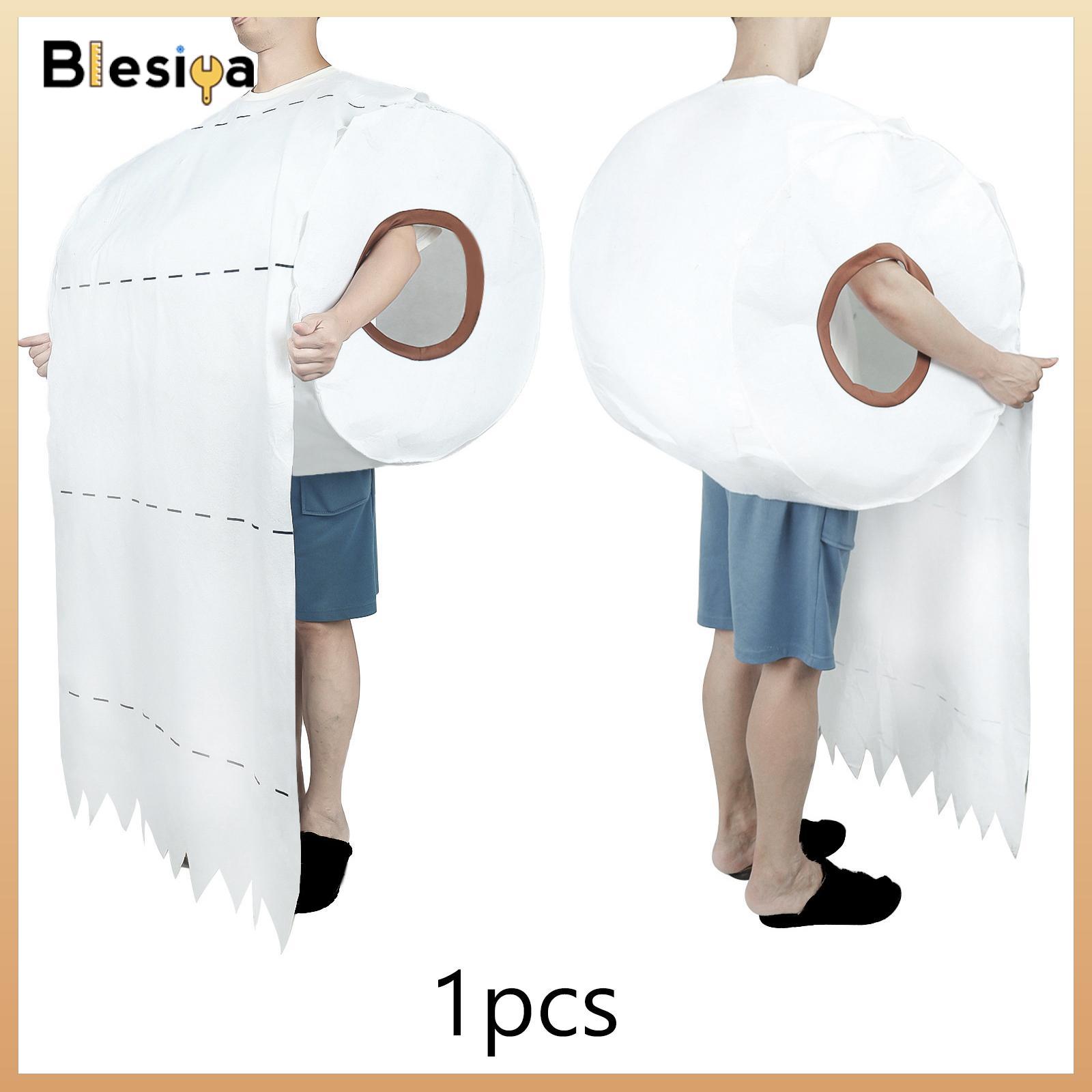 Blesiya Toilet Tissue Costume Halloween Costume, Funny Couples, Roll Paper Cosplay, Clothing Toilet Paper Costume for Stage, Party
