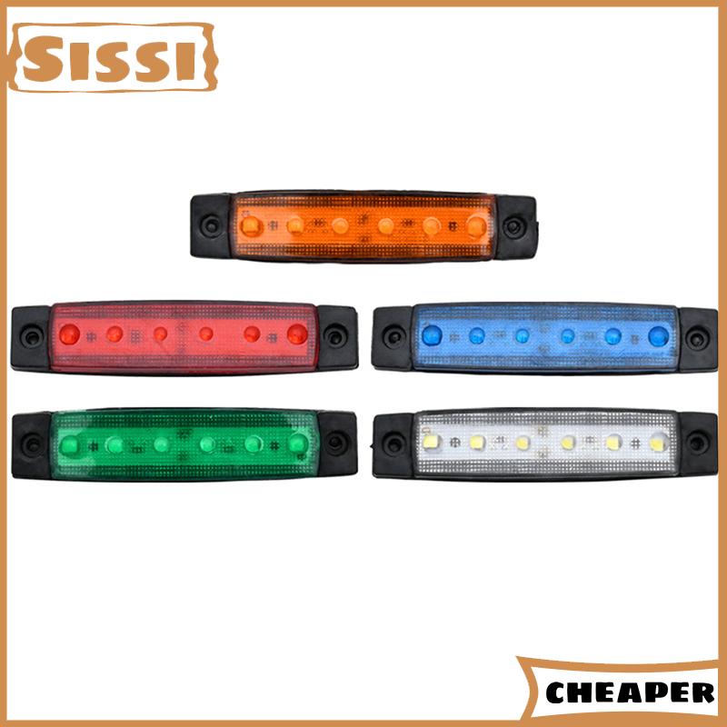 Sissi 1 cái xe tải Trailer Side Marker chỉ số giải phóng mặt bằng ánh sáng phanh xe phía sau nổi bật đuôi ánh sáng 6LED 12V 24V cảnh báo đèn tín hiệu