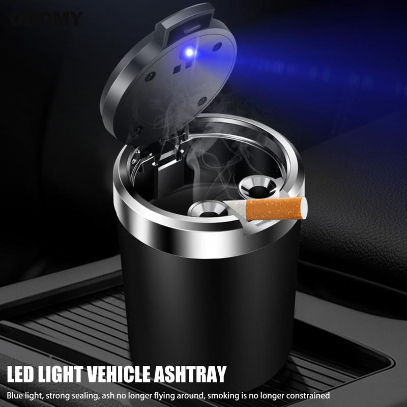 Gạt tàn ô tô xe gạt tàn với đèn LED kín xe hứng tàn thuốc cup với giữ thuốc lá xe tro cup gạt tàn ô tô cho xe gạt tàn ô tô với đèn LED xe di động hứng tàn thuốc